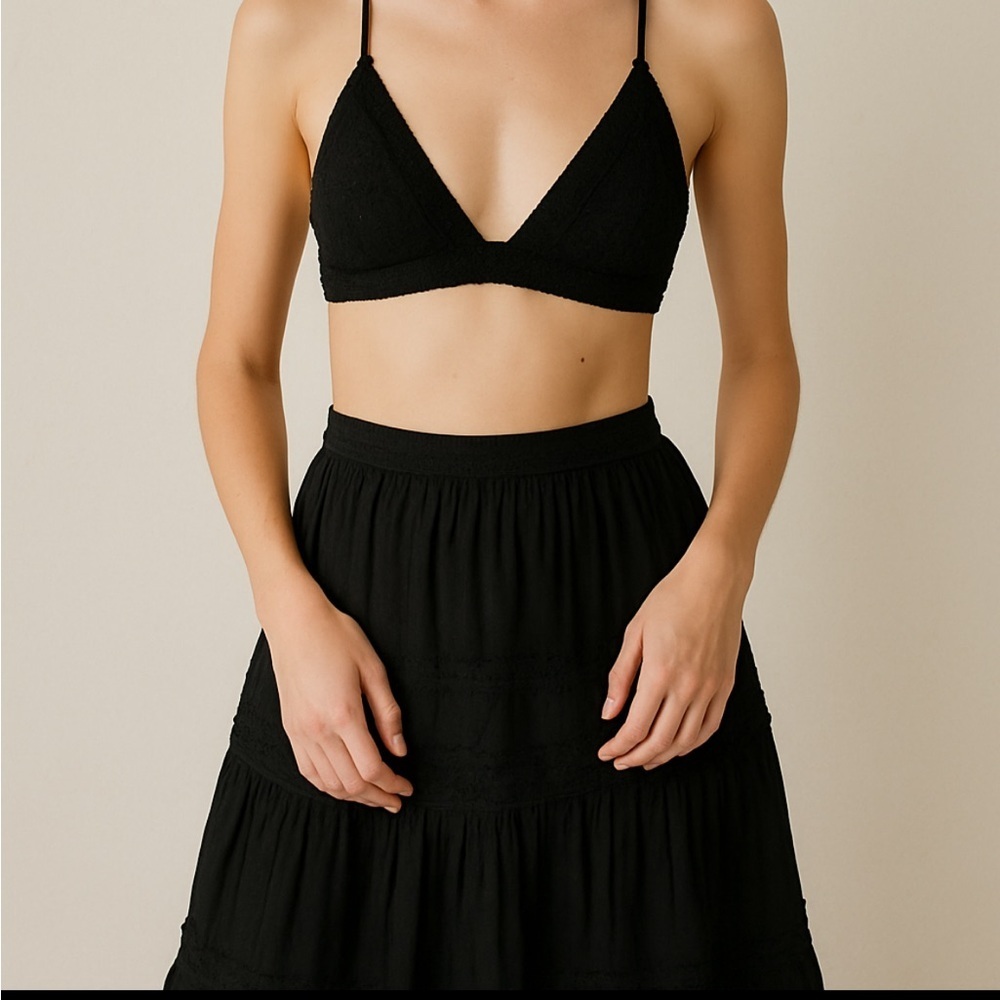 H&M Classic Black boho skirt maxi